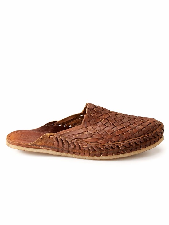 Mohinders Other - Mohinders Woven City Slipper Oiled Brown Leather Sandals Men's 7 / Women's 8
